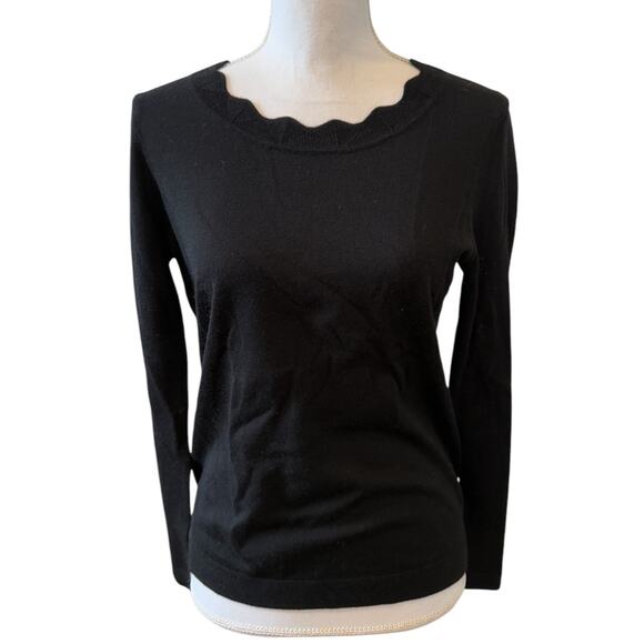 Talbots Lightweight Merino Wool Sweater Black S - Picture 1 of 4